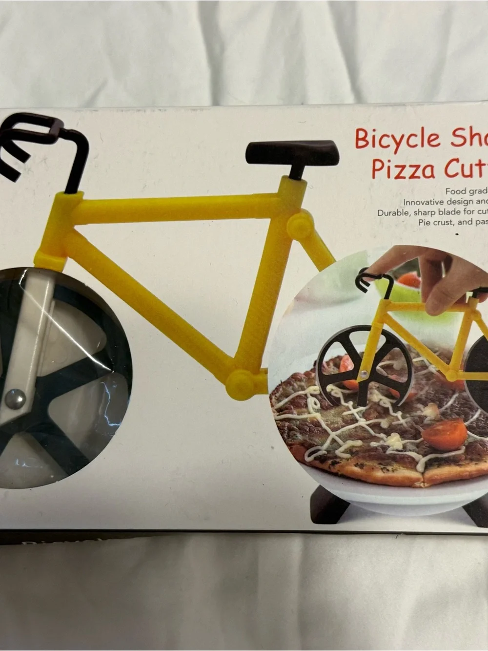 Bicycle Pizza Cutter - Yellow and Black